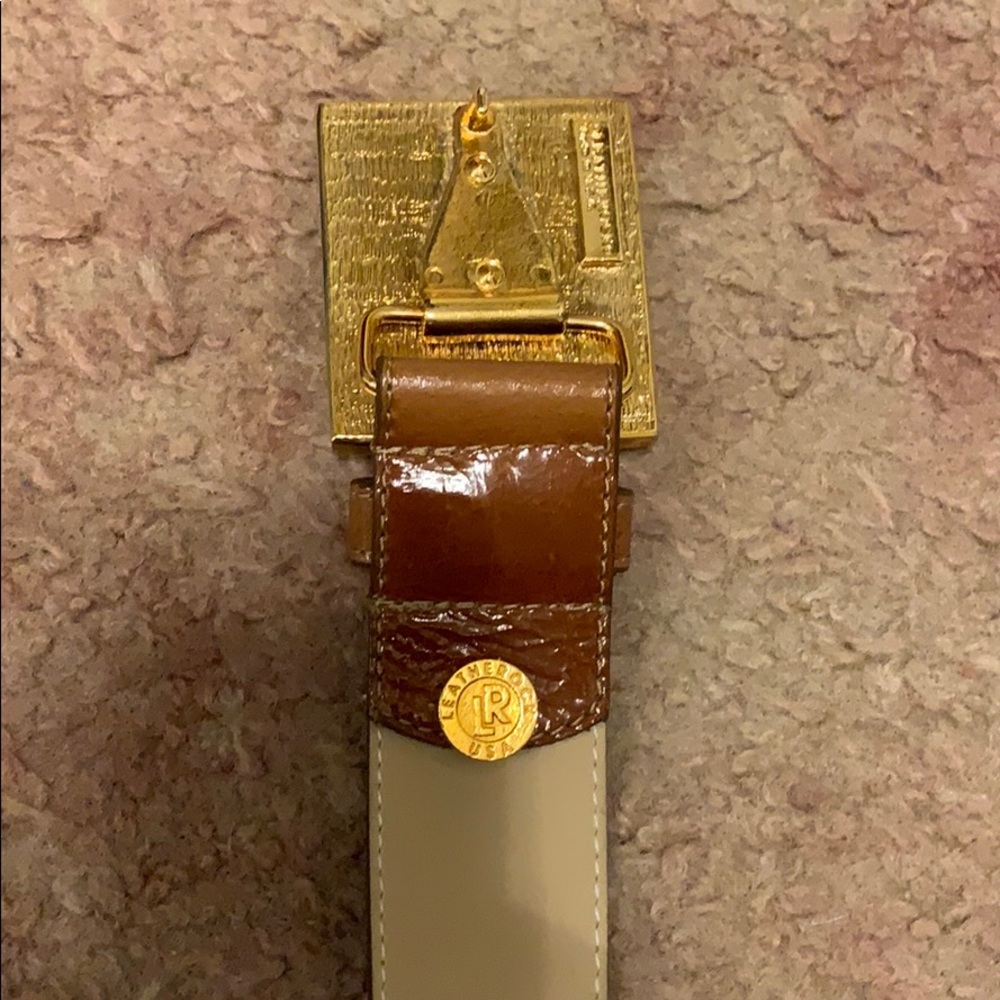 Leather Rock Rhinestone Buckle Belt - Picture 2 of 6
